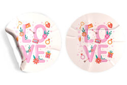 Love Sticer/Etiket Pembe 54 Adet - 