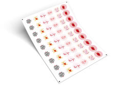 Valentines Day Karma Sticker/Etiket 54 Adet - 2